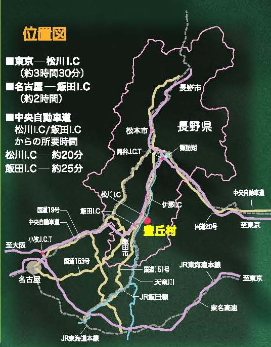 豊丘村へのアクセス