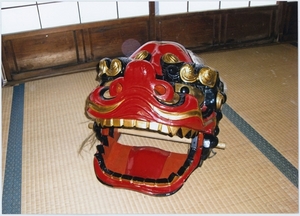 福島春日神社獅子舞 獅子頭修繕